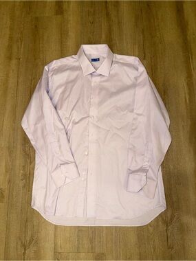 ECI Men's Light Pink Long-Sleeve Dress Shirt